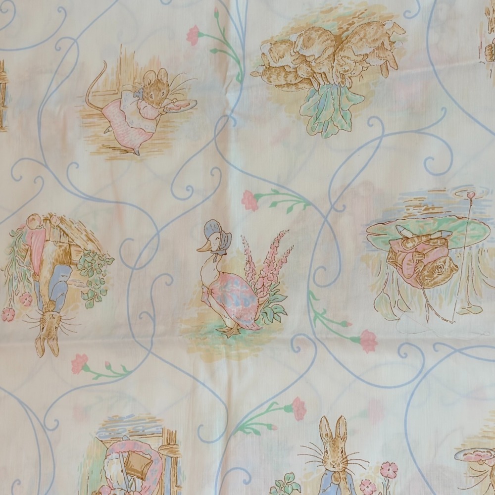 Vintage Peter Rabbit Beatrix Potter Frederick Warne 1992 Fabric Sewing Quilting